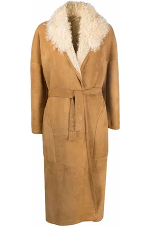 Hermès 1990s leather tied-waist coat
