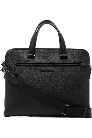 Salvatore Ferragamo Logo-plaque leather briefcase
