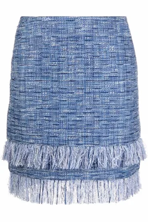 Karl Lagerfeld Fringed boucl?? mini skirt
