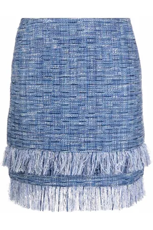 Karl Lagerfeld Fringed bouclé mini skirt