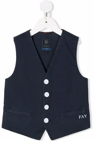 FAY Logo-embroidered V-neck waistcoat