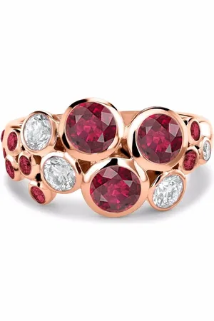 Pragnell 18kt rose gold Bubbles ruby and diamond dress ring