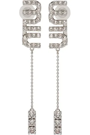 Miu Miu Crystal-embellished pendant earrings