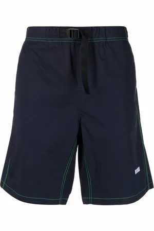 Msgm Logo-embroidered track shorts