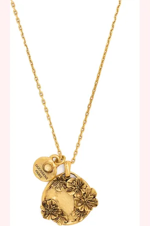 Goossens Talisman poppy flower medallion necklace