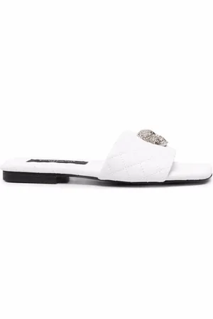 Philipp Plein Crystal-skull flat sandals