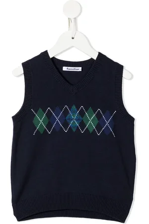 Familiar Argyle knit sleeveless sweater