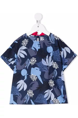 Il gufo Bow-detail floral shirt