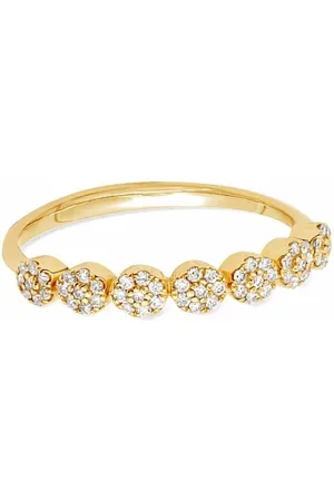 Dinny Hall 14kt yellow Starflower diamond eternity ring
