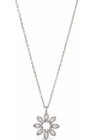 Dinny Hall 14kt white gold Jasmine Flower diamond necklace
