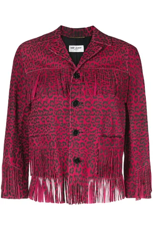 Saint Laurent 2010 leopard-print fringed jacket