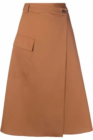Woolrich Poplin A-line midi skirt