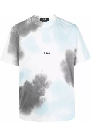 Msgm Tie-dye logo-print T-shirt