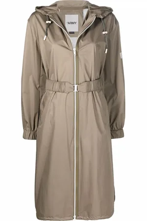 YVES SALOMON Belted-waist parka coat
