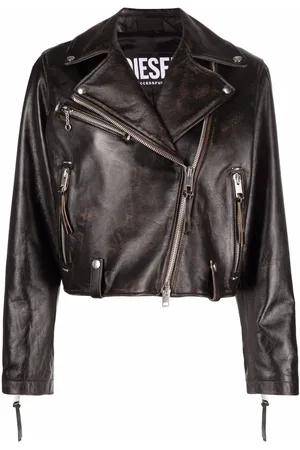 Diesel L-Edmea-Cl cropped leather jacket
