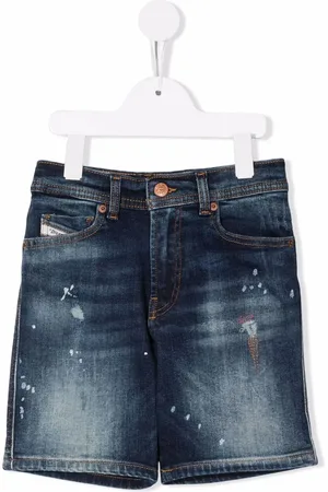 Diesel Distressed-finish jean shorts