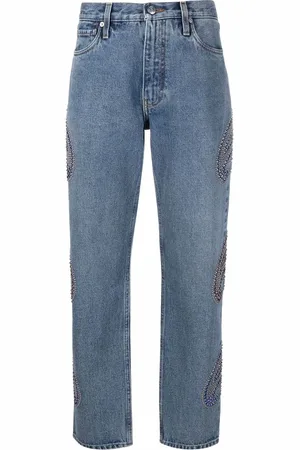 Etro Rhinestone-embellished paisley jeans