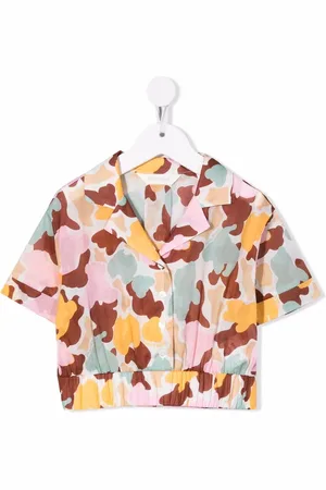Palm Angels Camouflage-print cropped shirt