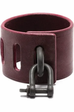 PARTS OF FOUR Restraint-charm leather bracelet