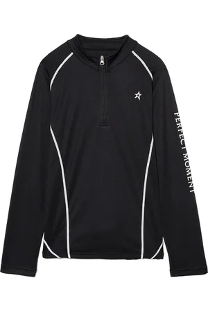 Perfect Moment Logo-print zip-up jersey top