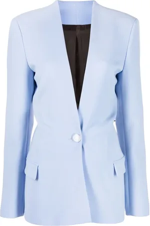 The Attico Collarless single-breasted blazer