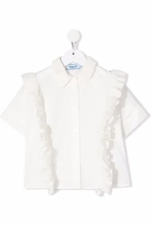 Mimisol Ruffle-detail cotton shirt
