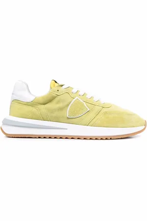 Philippe model Panelled low-top suede sneakers