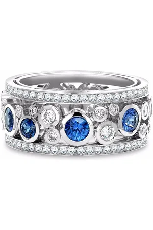 Pragnell 18kt white gold Bubbles sapphire diamond dress ring