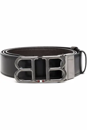 Bally Leather logo-buckle belt