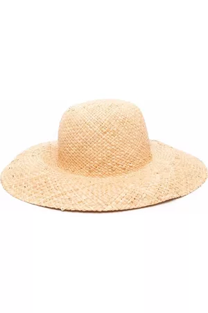 JUNYA WATANABE Men Hats - Logo-print raffia sun hat