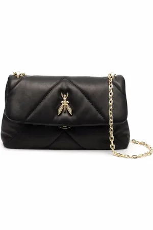 Patrizia Pepe Chevron leather shoulder bag