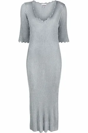 Ganni Ribbed-knit dress