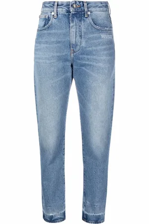 OFF-WHITE Logo cropped jeans