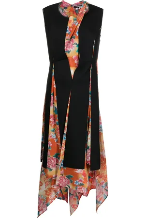 JUNYA WATANABE Panelled floral-print midi dress