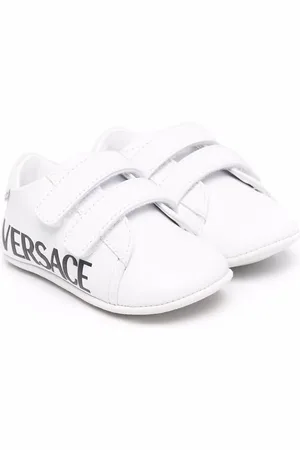 VERSACE Logo-print touch-strap trainers