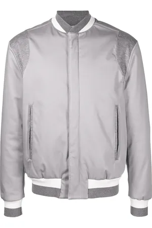 Kiton Stripe-trimmed bomber jacket