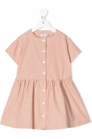 KNOT Daylily Micro checks-print dress