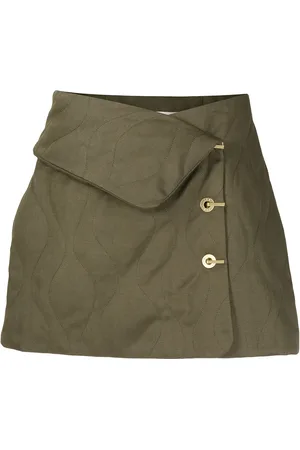 DION LEE Quilted-finish mini skirt