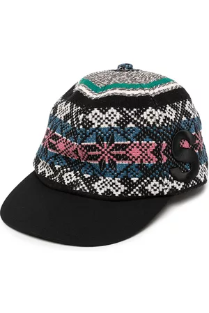 SACAI Women Caps - Fair isle intarsia-knit cap