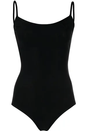 CHANEL 1980-1990s square neck swimsuit
