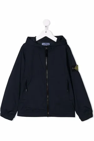Stone Island Logo-patch hooded jacket