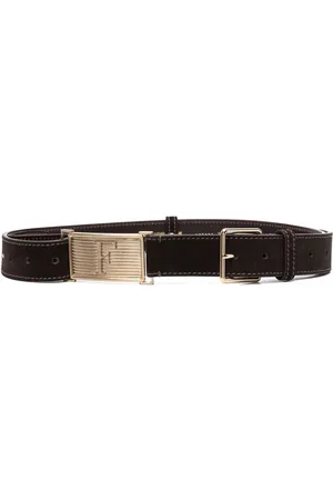 Gianfranco Ferré 1990s logo-plaque buckle belt