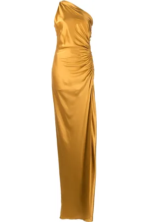 Michelle Mason Gathered-detail silk gown