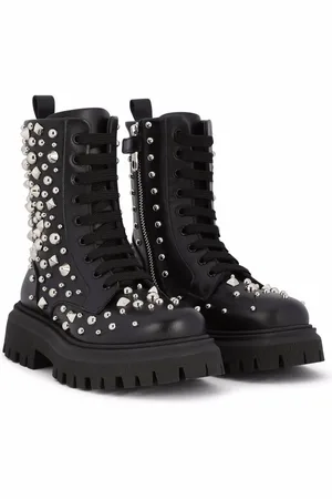 Dolce & Gabbana Studded leather combat boots