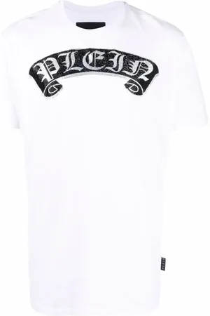 Philipp Plein Rhinestone-embellished branded T-shirt