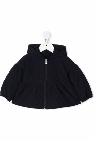Il gufo Quilted zip-up hooded jacket