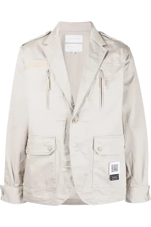 Fumito Ganryu Single-breasted multiple-pocket blazer