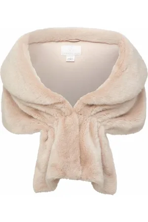 Unreal Fur Champagne faux-fur shawl