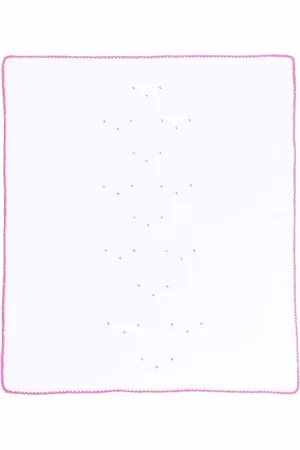LITTLE BEAR Embroidered cotton blanket