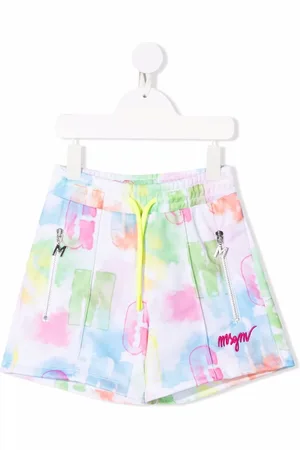 Msgm Logo-print drawstring-waist track shorts